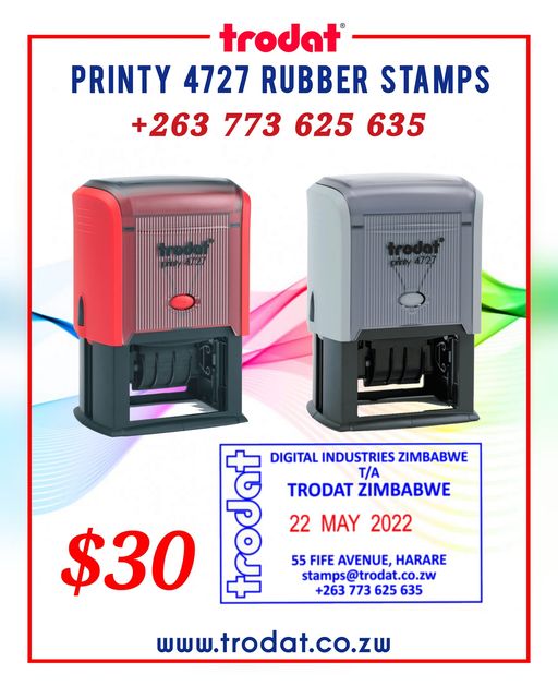 Trodat Printy 4727 Rubber Stamps Zimbabwe Harare Bulawayo 